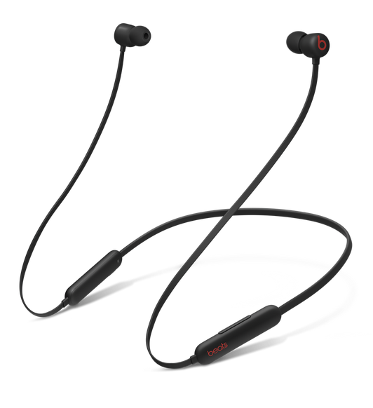 Beats Flex All-Day Wireless Earphones, in black, feature a dual-chamber acoustic design to achieve outstanding stereo separation with rich and precise bass.